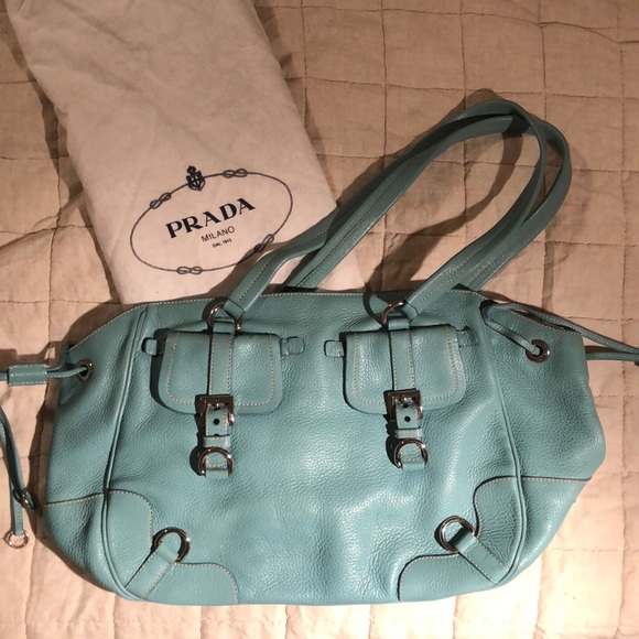 prada light blue bag